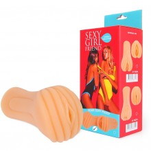Телесный мастурбатор-вагина с рельефным тоннелем, Bior Toys sf-70270, коллекция Sexy Girl Friend