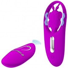 Вибромассажер «Dancing Butterfly», цвет фиолетовый, Baile bw-022070zw, из материала силикон, длина 10.8 см.