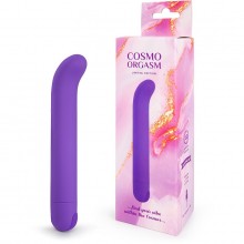 Фиолетовый вибромассажер с загнутым кончиком, 10 режимов вибрации, Bior Toys csm-23168, коллекция Cosmo Orgasm, длина 13 см.