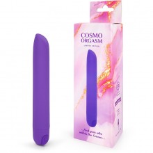 Фиолетовый мини-вибромассажер «Cosmo Orgasm» со скошенным кончиком, 10 режимов вибрации, Bior toys csm-23172, длина 13 см.