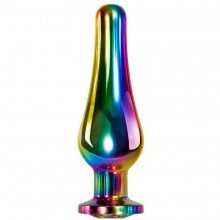 Rainbow Metal Plug Medium Радужная анальная пробка средняя, из материала алюминий, длина 11.1 см.