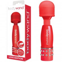 Мини-ванд с кристаллами «Love Edition», цвет красный, BodyWand BW126, длина 11 см.