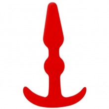 Мини-плаг для анальной стимуляции «Smiling Butt Plug», цвет красный, материал силикон, NMC NMC2-F06D029A00-008, длина 8.9 см.