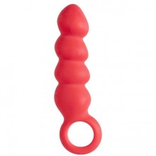 Анальная елочка «Butt Plug Ass Cork», цвет красный, материал силикон, NMC NMC2-F06F001A00-008, длина 14.3 см.