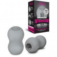 Двусторонний мастурбатор «Mini Double Bubble Stroker», цвет серый, длина 8 см, ZOLO-6025, длина 8 см., со скидкой