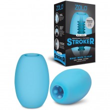 Двусторонний мастурбатор «Mini Bubble Stroker», цвет голубой, материал тпр, ZOLO-6028, длина 8 см.