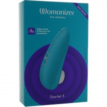 Бесконтактный клиторальный стимулятор «Starlet 3» цвет бирюзовый, Womanizer WZ231SG8, длина 11.7 см.