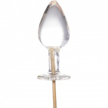Леденец со вкусом Пина Колады «Маленькая анальная пробка», цвет прозрачный, Pecado BDSM 12107-03, длина 7 см., со скидкой