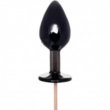 Леденец со вкусом Бейлиз «Маленькая анальная пробка», цвет черный, Pecado BDSM 12108-03, длина 7 см.