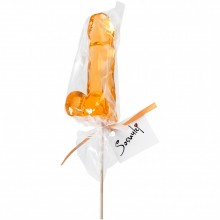 Леденец в форме пениса «Amaretto», цвет оранжевый, Pecado BDSM 12110-03, длина 12 см.