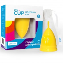 Желтая менструальная чаша «OneCUP Classic», размер S, OC90, длина 6.8 см.
