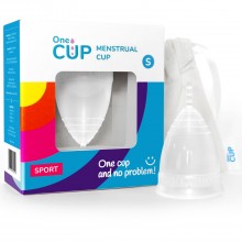 Прозрачная менструальная чаша «OneCUP SPORT», размер S, OC94, из материала Силикон, цвет Прозрачный, длина 6.8 см.