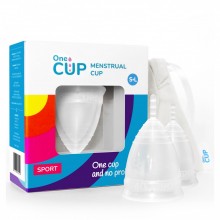 Набор прозрачных менструальных чаш «OneCUP SPORT», размер S и L, OC96-SL, из материала Силикон, S/L