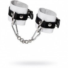 Мягкие наручники с одним ремешком с люверсами, цвет белый, Pecado BDSM 02194, длина 18 см., со скидкой