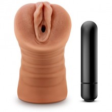 Реалистичный мастурбатор-вагина «Julieta» с вибрацией, материал тпе, Blush Novelties BL-73517, из материала TPE, цвет Мулат, длина 12.7 см., со скидкой