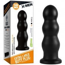 Анальный стимулятор «Extra Large Butt Plug», цвет черный, X-Men X-MEN-3004, длина 24.5 см.