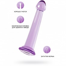 Гибкий нереалистичный фаллоимитатор «Jelly Dildo S» на присоске, материал TPE, цвет фиолетовый, ToyFa 882025-4, длина 15.5 см.