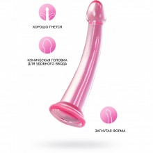 Нереалистичный фаллоимитатор «Jelly Dildo L» розового цвета, TPE, ToyFa 882027-3, длина 20 см.