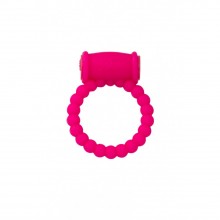 Эрекционное кольцо с вибрацией, цвет розовый, 4sexdream 47555-MM, из материала силикон, диаметр 3.5 см.