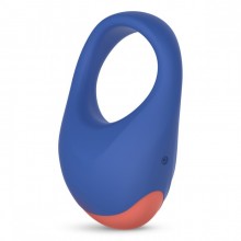 Синее эрекционное кольцо «Dinner Date Cock Ring», силикон, FeelzToys FLZ-E32475, длина 6.8 см.