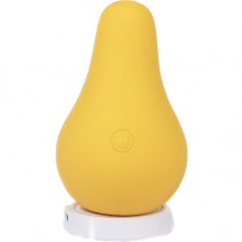 Желтый вибратор в форме груши «Juicy Pear», CNT-430035Y, из материала силикон, длина 8.1 см.
