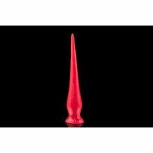 Длинный и узкий фаллоимитатор «Слинк-small», цвет красный, ERASEXA zoo137, из материала силикон, длина 35 см.