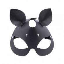 Эффектная маска с ушками кошки, Crazy Handmade СН-6104, из материала кожа