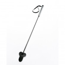 Стек с наконечником в виде фаллоса и металлической ручкой, цвет черный, Crazy Handmade СН-4054
