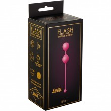 Вагинальные шарики «Flash Bliss», цвет розовый, Lola Games 9003-01Lola, из материала Силикон, длина 7 см.