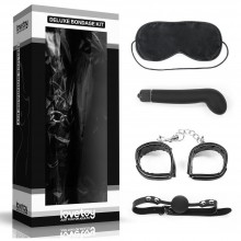Изысканный эротический набор для игр «Deluxe Bondage Kit», Lovetoy SM1010, цвет черный