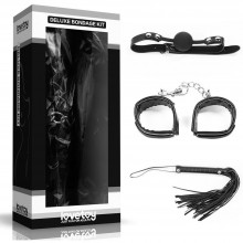Подарочный набор для ролевых игр «Deluxe Bondage Kit», черный, Lovetoy SM1005