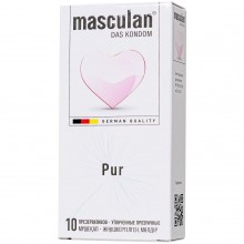 Презервативы «Pur № 10» утонченные прозрачные, упаковка 10 шт, Masculan PUR № 10, длина 19 см.