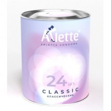 Классические презервативы, упаковка 24 шт, Arlette Classic №24, из материала латекс, длина 18.5 см.