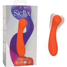 Вибромассажер для точки G «Stella Liquid Silicone G-Wand», цвет оранжевый, California Exotic Novelties SE-4368-05-3, из материала силикон, длина 15.25 см.