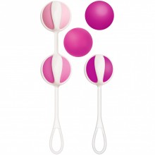 Шарики для тренировки интимных мышц «Geisha Balls 3», цвет розовый, Gvibe FT10493, длина 17 см., со скидкой