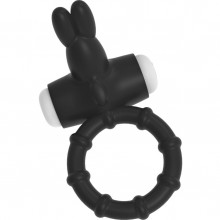 Черное эрекционное кольцо с вибрацией «Ring Venny-Penny», Bradex SX 0029, из материала Силикон, длина 7.5 см.
