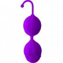 Фиолетовые вагинальные шарики «Horny Orbs» с рельефной формой, Bradex SX 0022, из материала Силикон, длина 14 см.