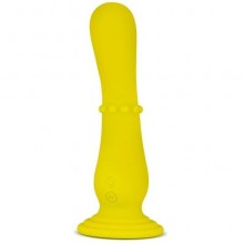 Вибратор на присоске «Nude Impressions», цвет желтый, материал силикон, Blush Novelties BL-86409, длина 18 см.
