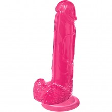Фаллоимитатор «Mr. Bold L» с рельефом из вен и ярко выраженной головкой, цвет розовый, Bradex SX 0060, длина 18.5 см.