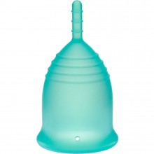 Бирюзовая менструальная чаша «Clarity Cup», размер S, Bradex SX 0056, из материала Силикон, длина 7.4 см.