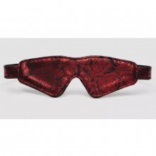 Двусторонняя красно-черная маска на глаза «Reversible Faux Leather Blindfold», Fifty Shades of Grey FS-83432, цвет красный, длина 70 см.
