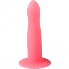 Гнущийся нереалистичный дилдо «Techno Moon Beam», цвет розовый, Lola Games 5013-01lola, из материала силикон, длина 16.6 см.