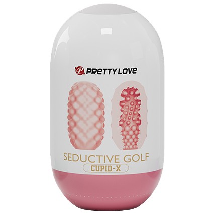 Мастурбатор в форме яйца «Seductive Golf Cupid-X», цвет розовый, Baile BI-014931-2, из материала TPR, длина 10 см.