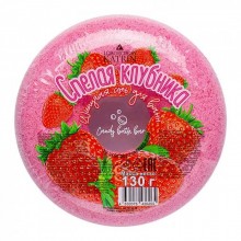 Шипучая соль для ванн «Candy bath bar Пончик Спелая клубника», цвет розовый, Лаборатория Катрин KAT-15141
