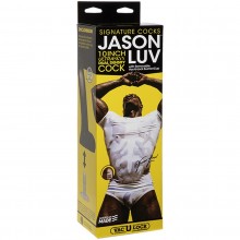 Фаллоимитатор реалистик «Jason Luv 10 Ultraskyn» со съемной присоской, цвет коричневый, Doc Johnson 8060-06 BX DJ, длина 25.4 см.