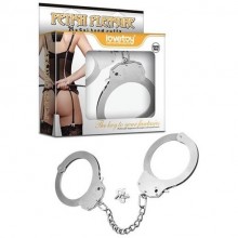 Наручники металлические «Fetish Pleasure Metal Handcuffs», цвет серебристый, LoveToy LV1503, длина 25.5 см., со скидкой