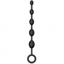 Анальная цепочка бусы «№03 Anal Chain», цвет черный, Erozon ER01732-03, из материала силикон, длина 30 см.