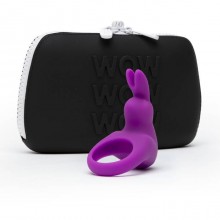 Эрекционное кольцо «Cock Ring» с вибрацией, цвет фиолетовый, материал силикон, Happy Rabbit 159165, диаметр 3.2 см.