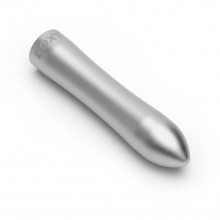 Серебристая алюминиевая вибропуля «Bullet», Doxy 54007750000, длина 12 см.
