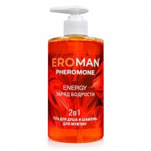 Мужской гель для душа и шампунь с феромонами «Eroman Energy», 430 мл, Биоритм LB-35001, 430 мл.